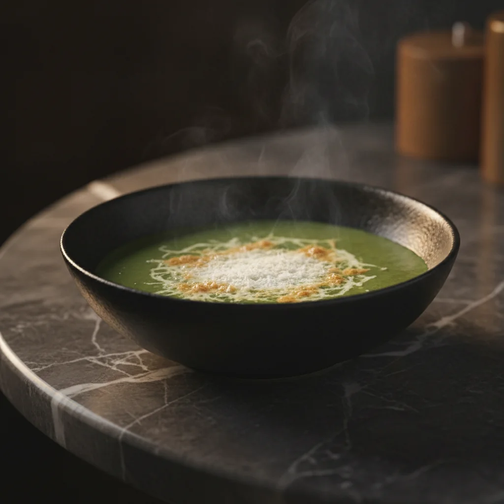 Supă cremă de spanac și parmezan